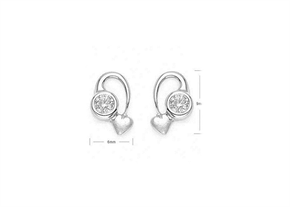 Rhodium Plated | CZ Studded Earrings